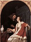 Frans van Mieris A meal of Oysters painting